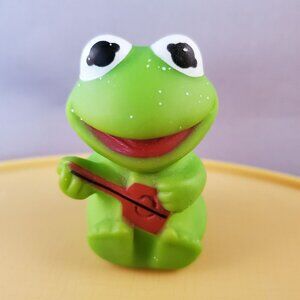 Baby Kermit Finger Puppet Green Ukulele Muppet Babies Vintage Muppets 2 inch